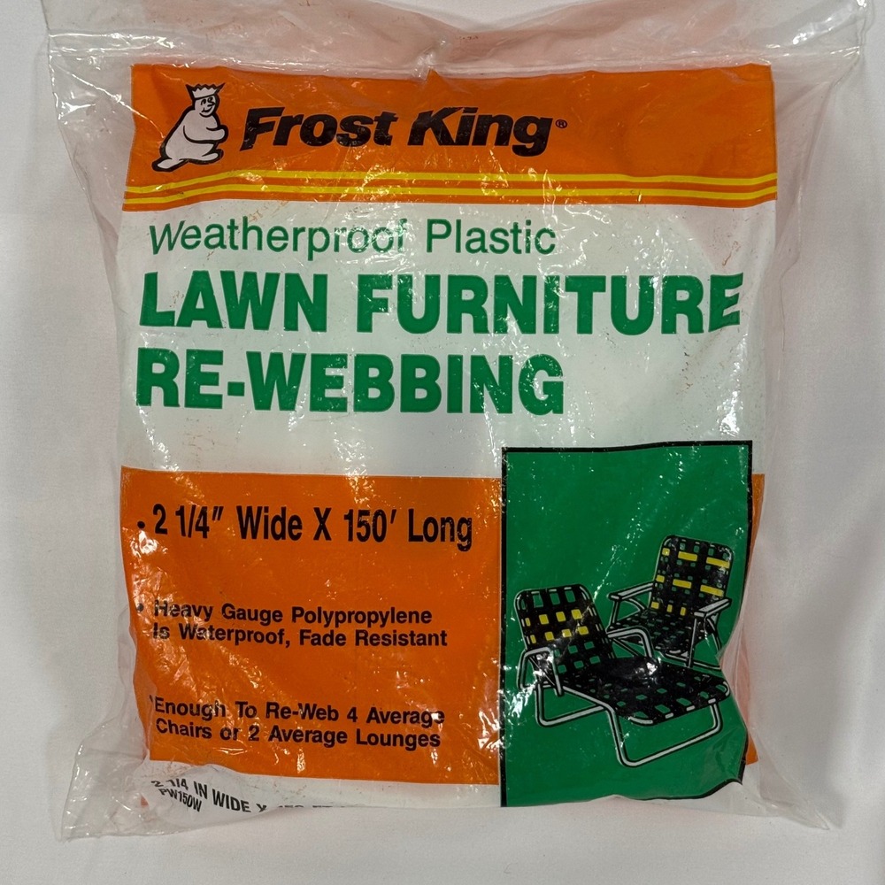 Frost King Lawn Furniture Re-Webbing 150ft White PW150W Polypropylene